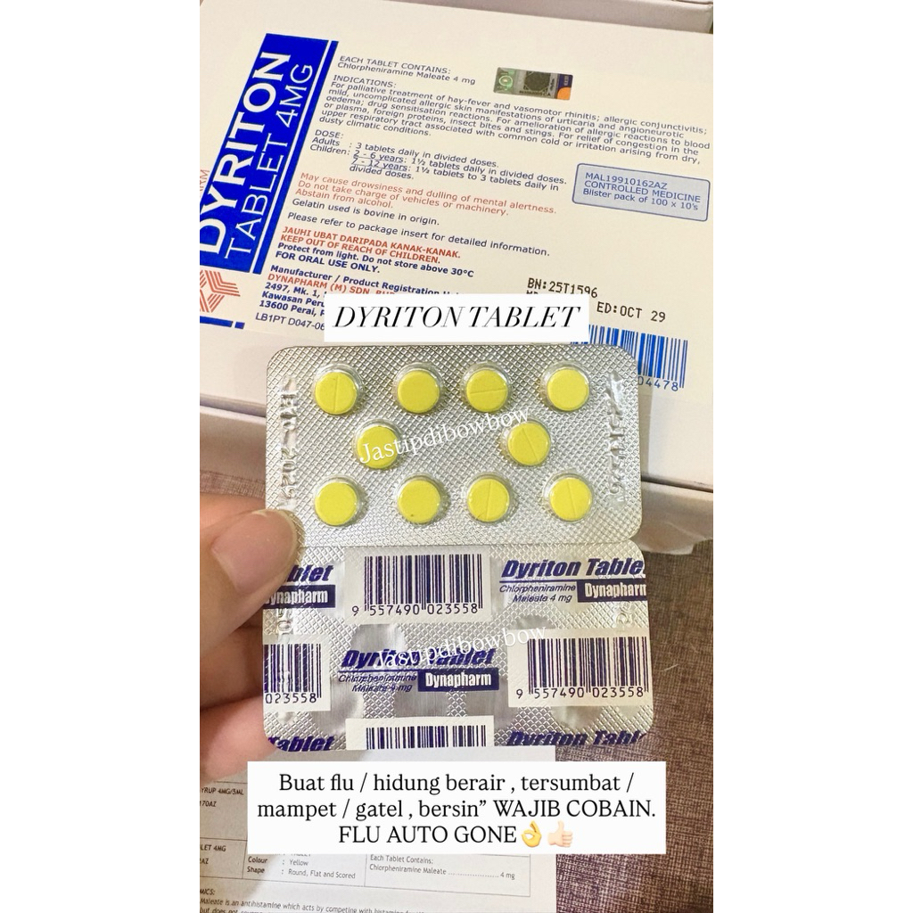 dyriton tablet 4mg | obat sakit flu , alergi