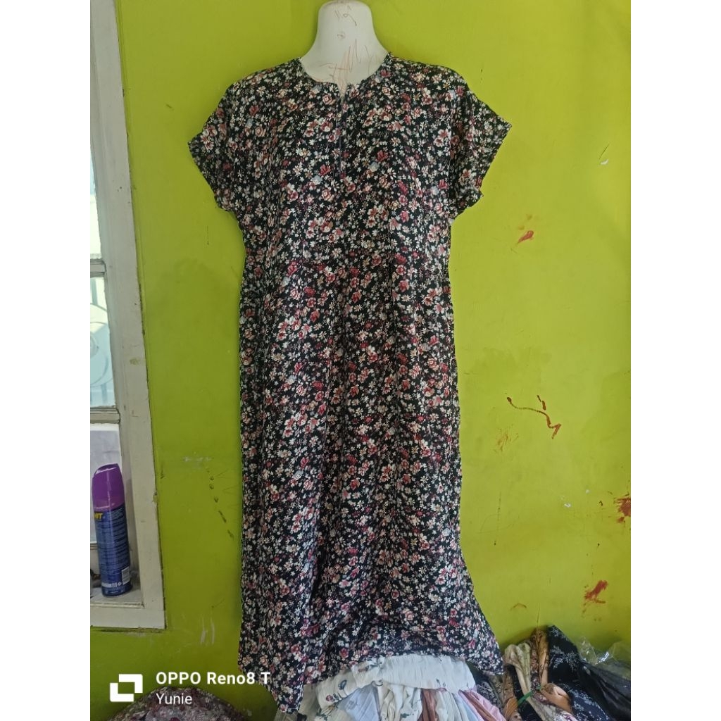 DASTER MURAH BAHAN WOLVIS RIJEK MOTIF BUNGA BUNGA JUMBO