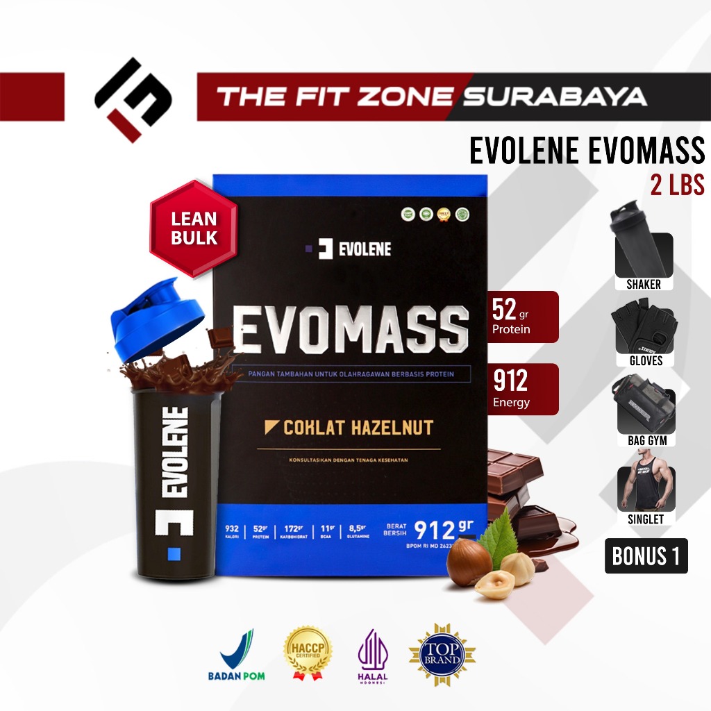 EVOLENE Evomass Gainer 2 Lbs 912 Gram Weight Gainer Evo mass