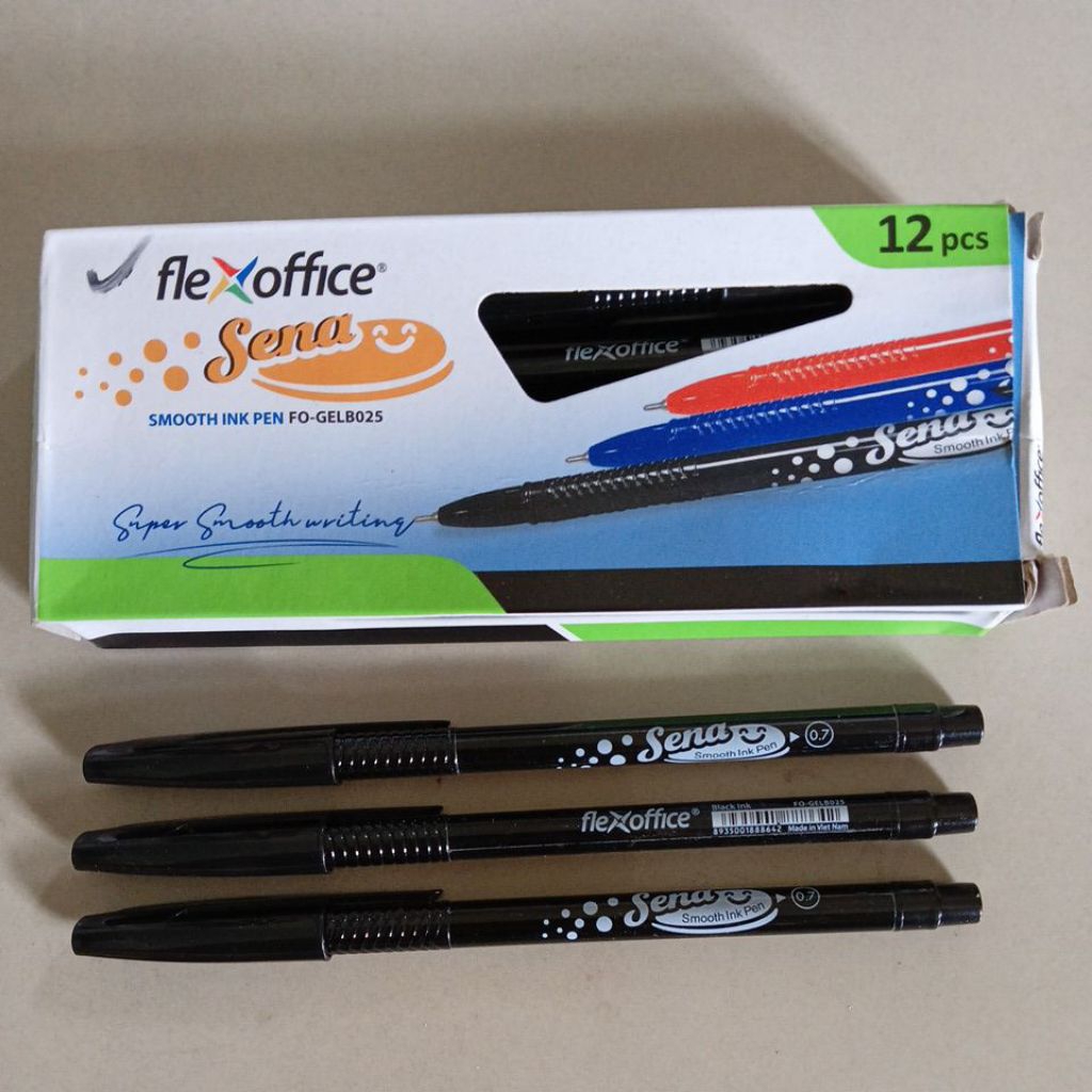 

Pulpen Flexoffice Sena FO-GeLB025 hitam ( 1 pak isi 12 pcs )