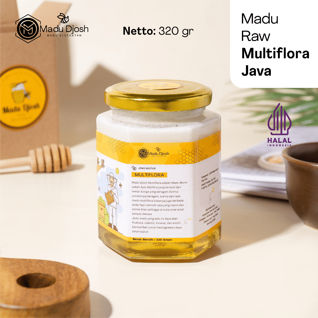 

Madu Murni Asli Multiflora 100% Pure Natural Raw Honey 320 gram/gr by Madu Djosh