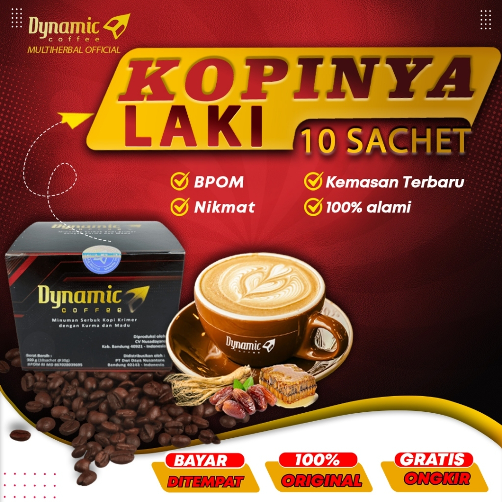 

PROMO COFFE DYNAMIK | DYNAMIC COFFEE ORIGINAL 1 BOX ISI 10 SACHET BPOM