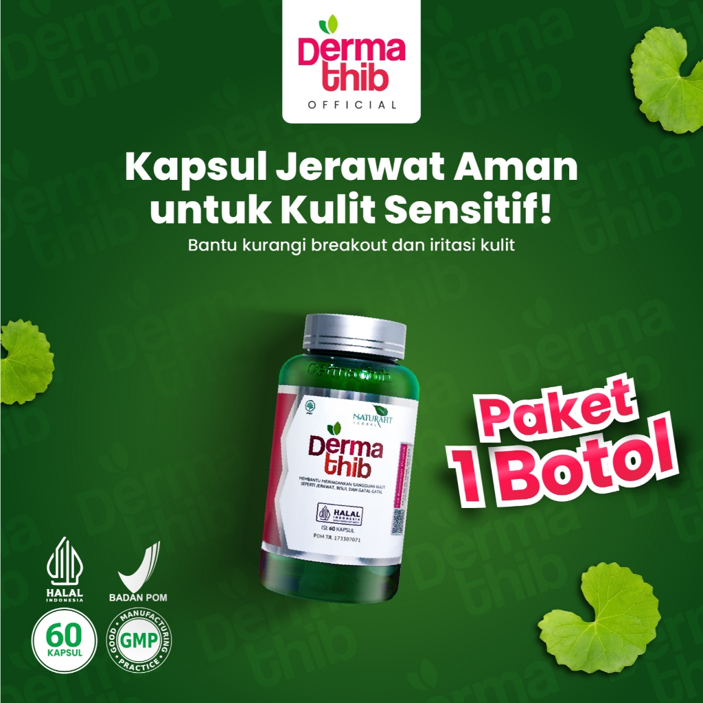 Dermathib Obat Jerawat Original Isi 60 Acne Treatment Bantu Atasi Jerawat Meradang, Jerawat Punggung