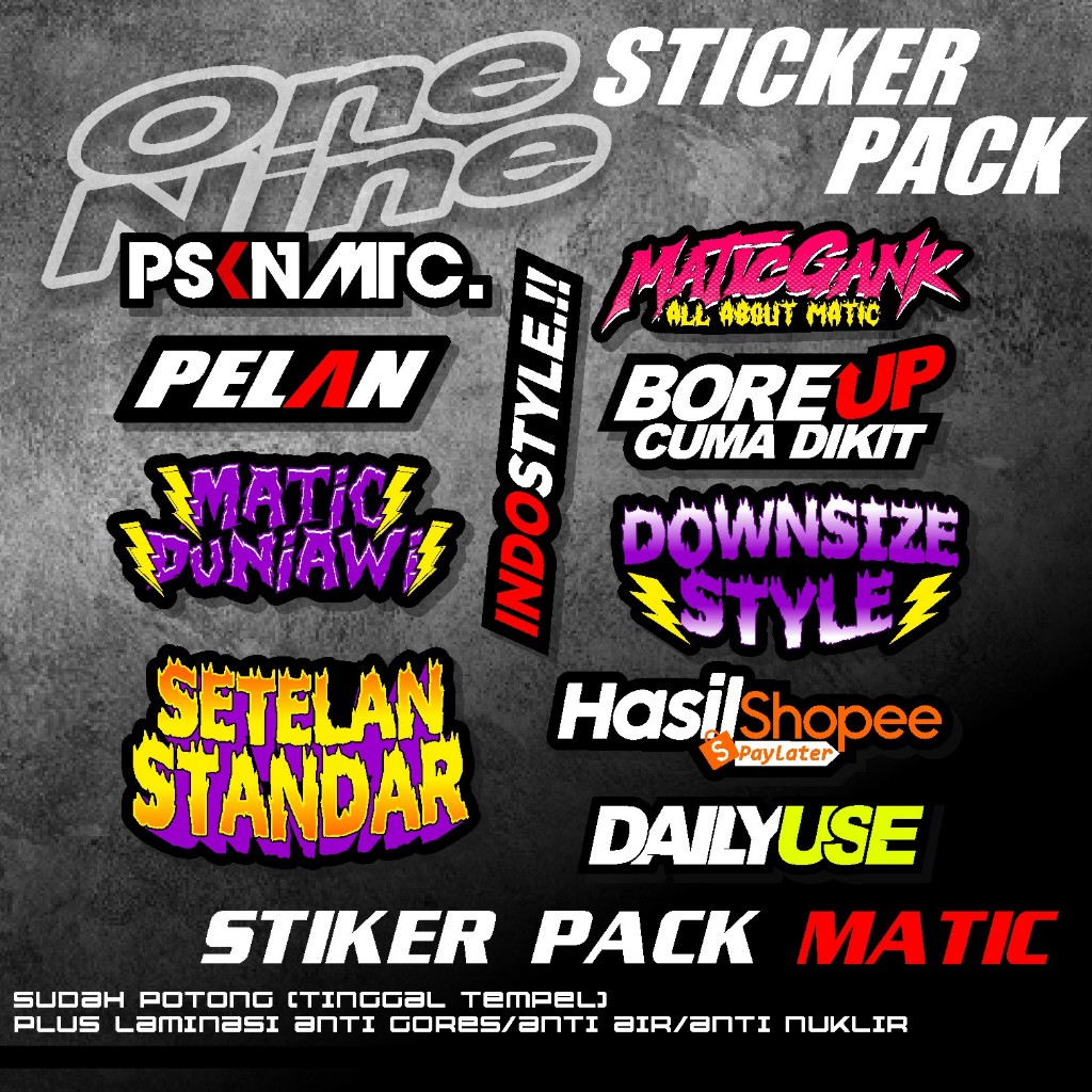 Stiker Matic Stiker Pack Racing Pasukan Matic Sudah Potong Tinggal Tempel Vynil dan Hologram