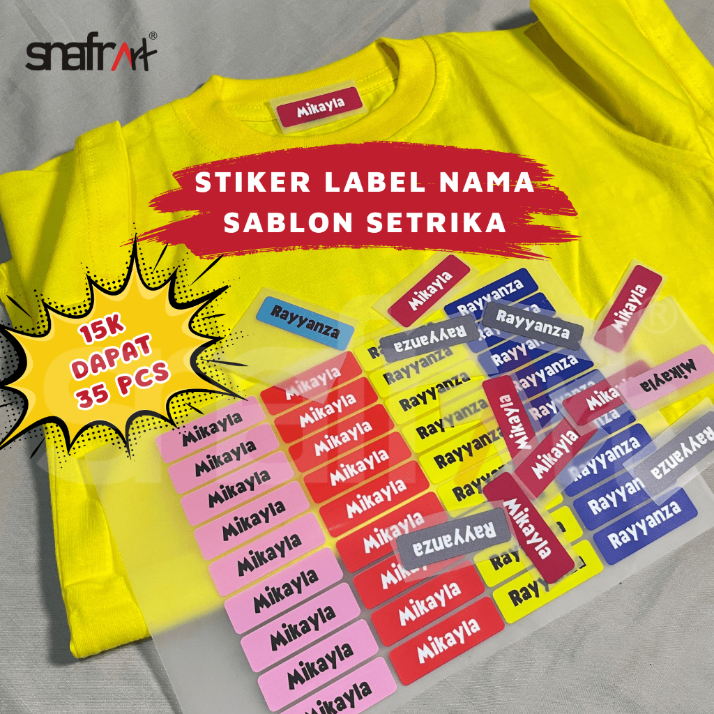 

Stiker Nama Sablon DTF Premium