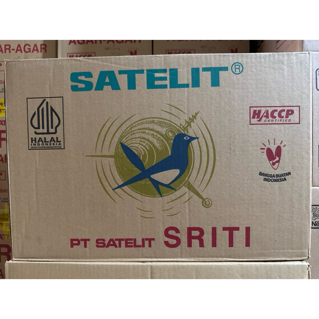 

Agar agar Sriti 6,5g @ 24x12= 288 bks/ 1 dus