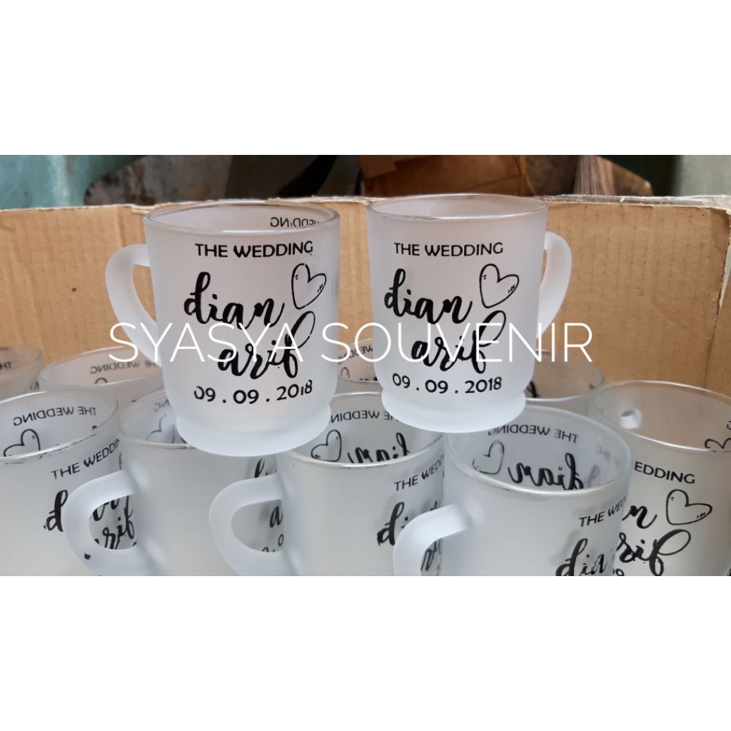 Souvenir Gelas Cangkir Doff