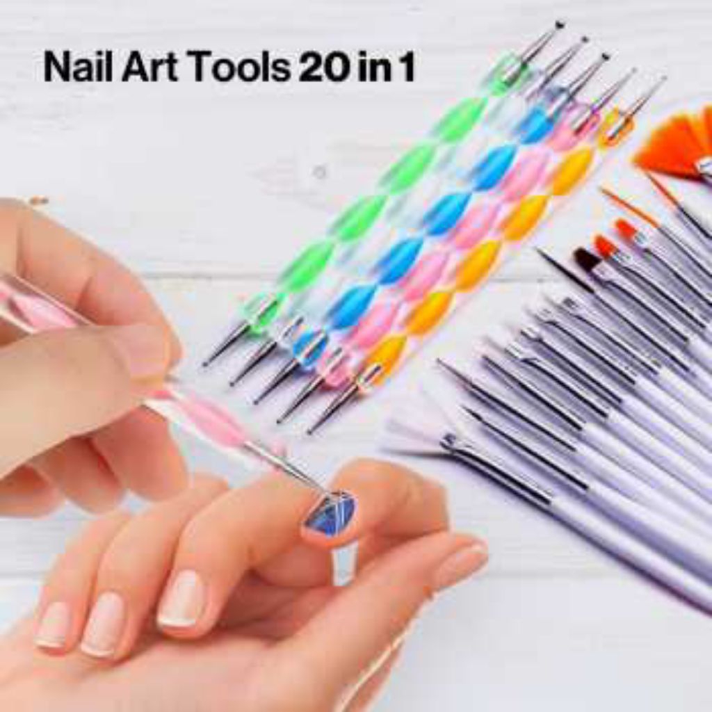 

Kuas Kuku Lukis 20in1 Nail Art Dotting Tools - X-19 - Multi-Color - 100%ORI