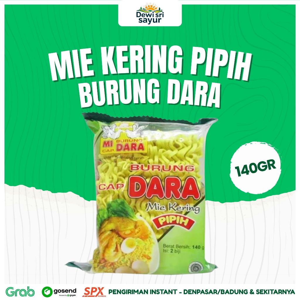 

Mie Burung Dara Pipih 140gr – Dewi Sri Sayur