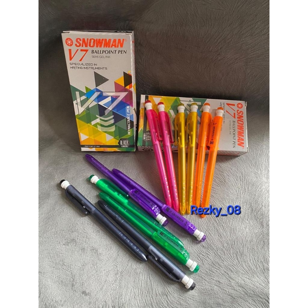 

Pulpen snowman V-7 0,7 mm (1pak)