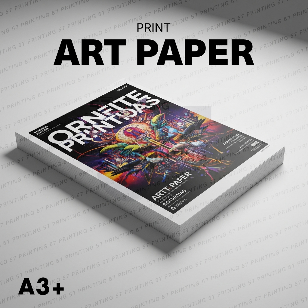 

Print Cetak Art Paper Die cut cutting custom Murah A3+ Brite Paper
