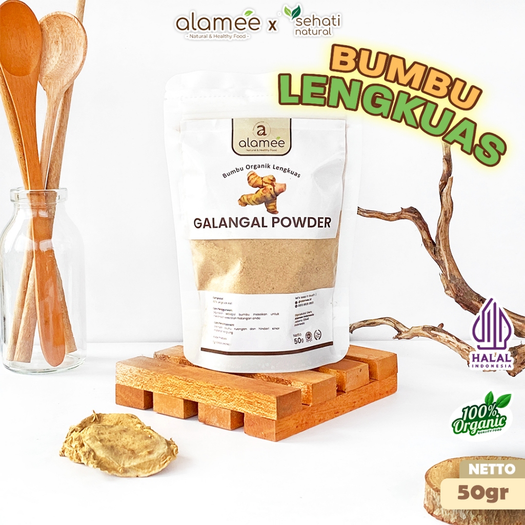 

ALAMEE Lengkuas Bubuk Asli Galangal Seasoning Powder Tanpa Campuran Bumbu Masak Dapur Organik 50g