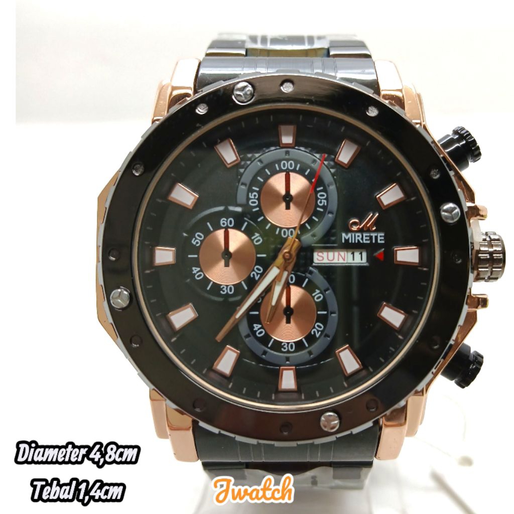 Jam Tangan PRIA MIRETE BLACK GOLD