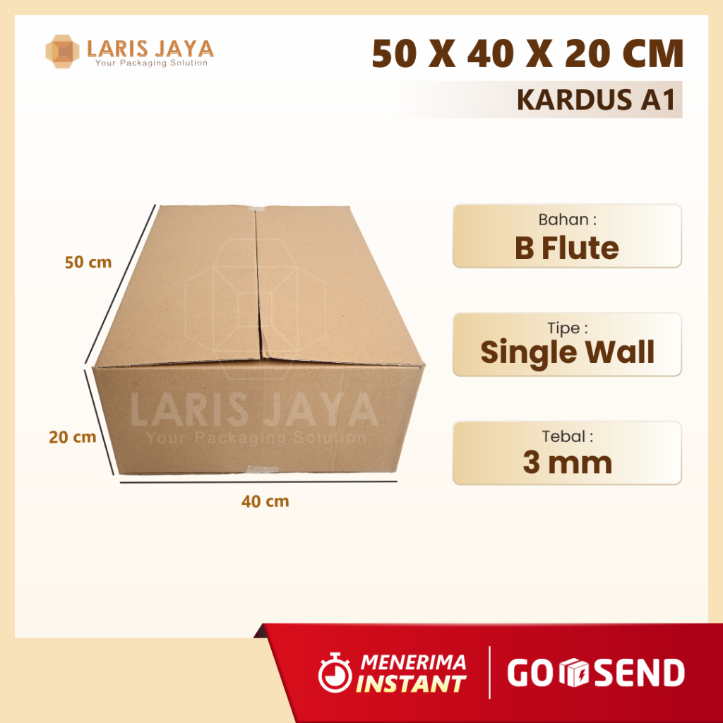 

ECER Kardus / Box / Karton / Kotak Packing Besar Jumbo Pindahan Tebal Baru - 50 x 40 x 20 cm ( Kardus 50 x 40 x 20 cm )