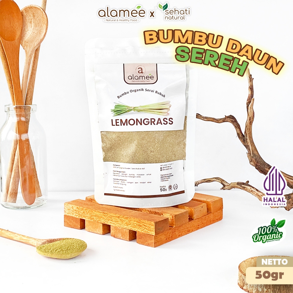 

ALAMEE Sereh Bubuk Lemongrass Seasoning Powder Bumbu Dapur Organik Serai Murni Tanpa Campuran 50g