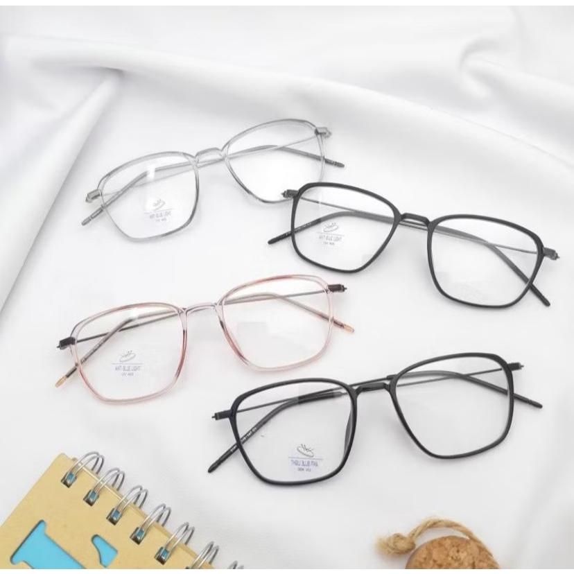 Kacamata Kotak Plastik Lensa Normal, Minus, Plus, Cylinder - Frame kacamata 2189 Premium.
