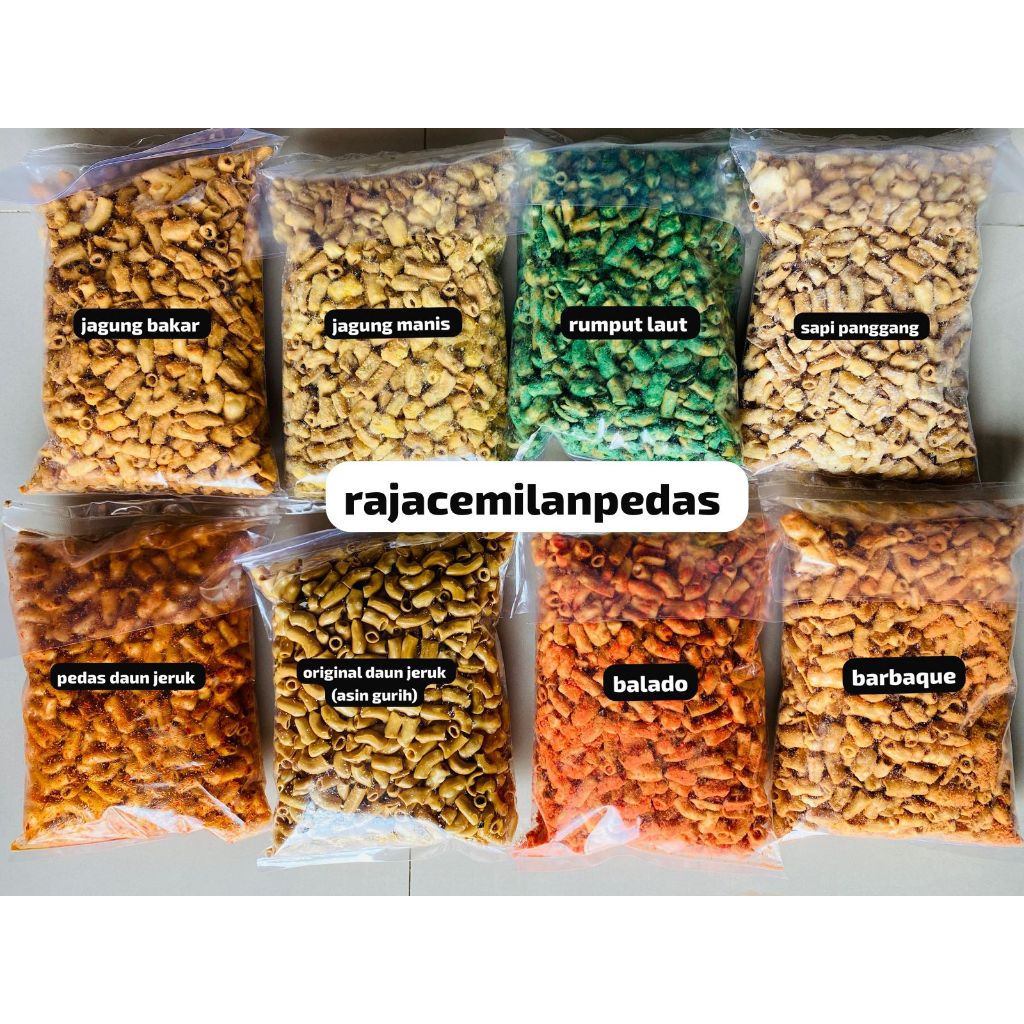 

MAKARONI BANTET ANEKA RASA READY VARIAN RASA BALADO/BARBAQUE/SAPI PANGGANGJAGUNG BAKAR/JAGUNG MANIS/RUMPUT LAUT/PEDAS DAUN JERUK/ORIGINAL DAUN JERUK