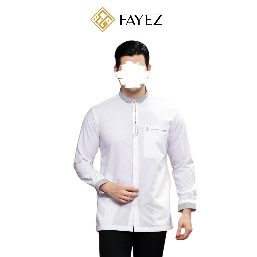 KOKO FAYEZ DESIGN ZUBAIR Baju Koko Pria Muslim Modern Kemko Lengan Panjang