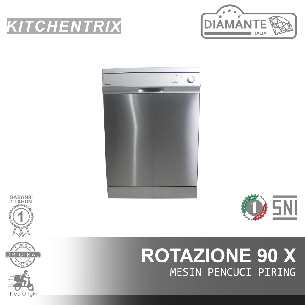 Dishwasher Diamante ROTAZIONE 90X Freestanding Dishwasher