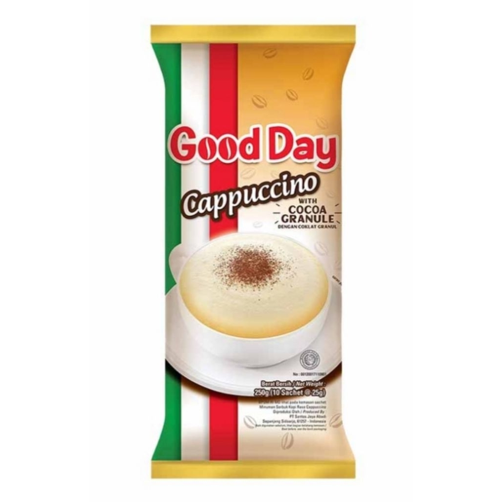 

Good day cappucino kopi instant 25gr 1 renceng isi 10pcs
