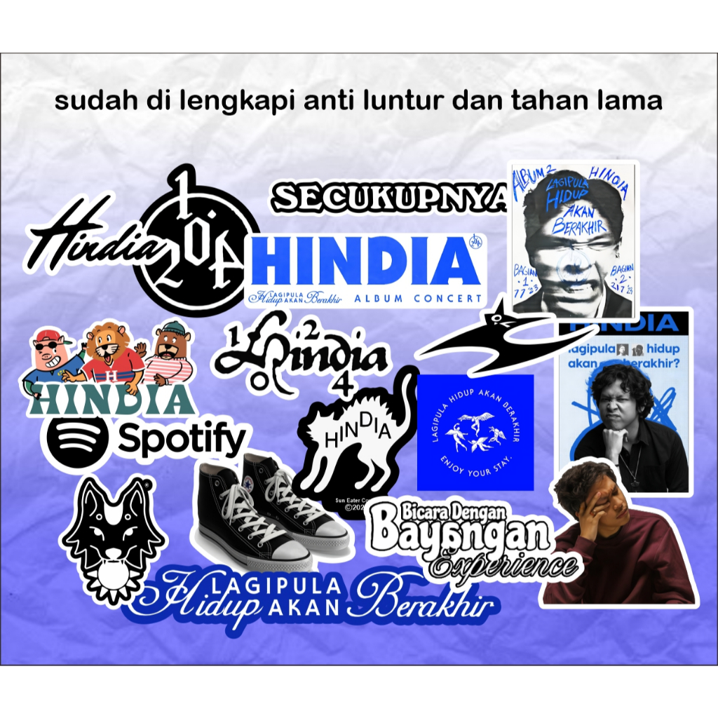

Stiker Hindia 17 Pcs – Sticker Pack Vinyl Anti Air & Anti Luntur