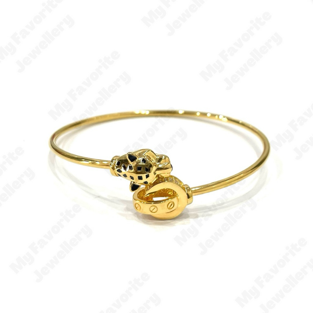 Gelang Bangle Panther Branded Emas Asli Kadar 700
