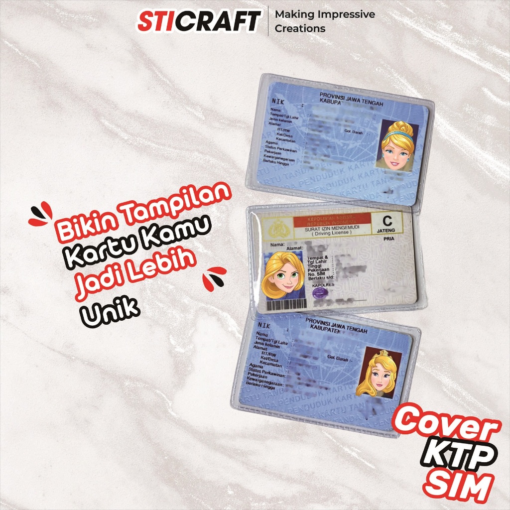 

Cover Pelindung Kartu Identitas KTP SIM Karakter Barbie / Pelindung KTP Karakter