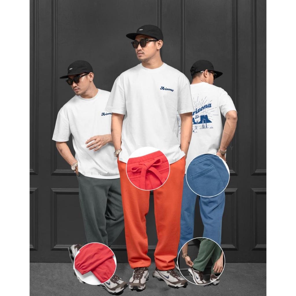 Celana Sweatpants - Garment Dyed Loose Sweatpants