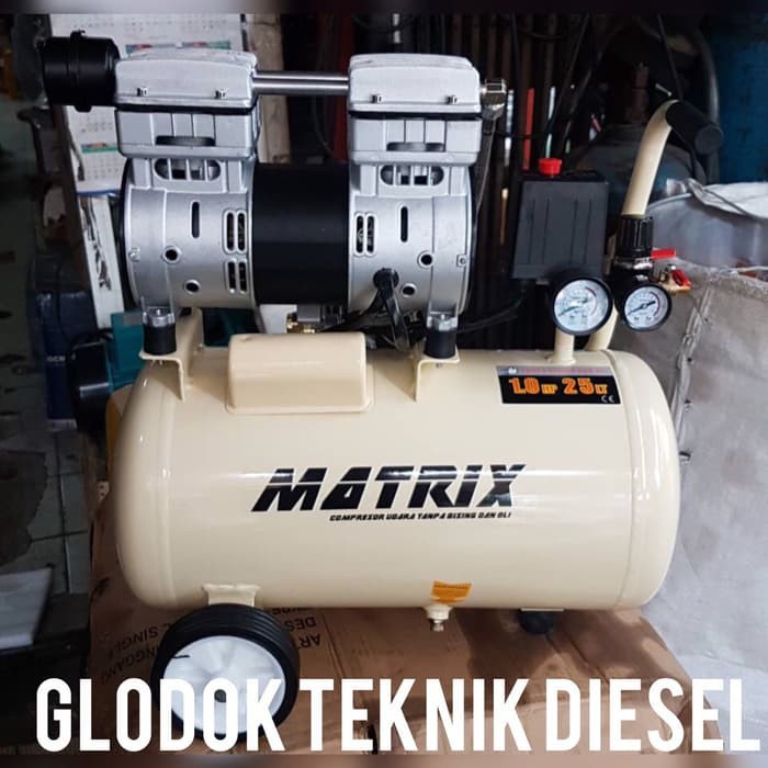 Kompresor Oilless 1 HP MATRIX OIL FREE COMPRESSOR OFS750-25 OIL LESS