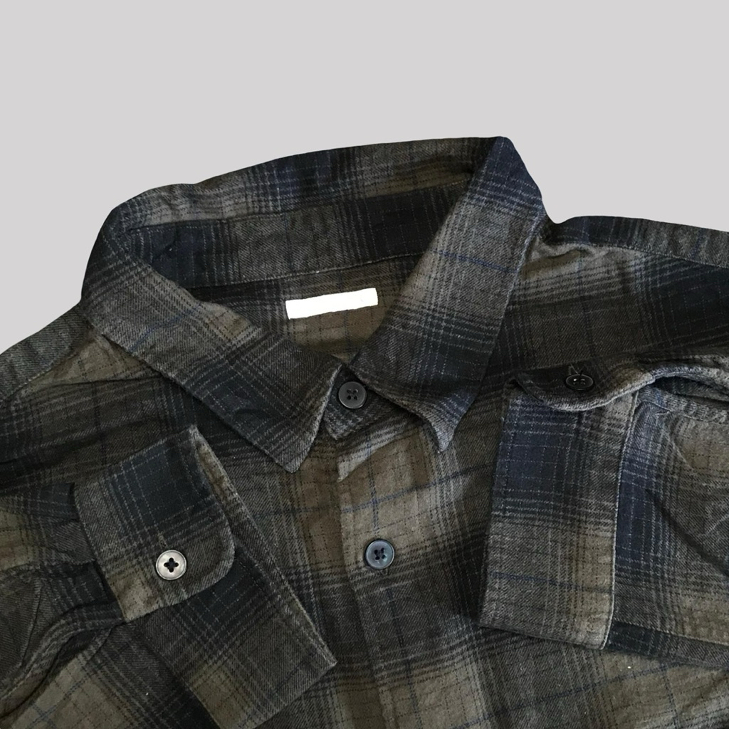 Kemeja Flannel Veterano GU Hijau Army - L (5)