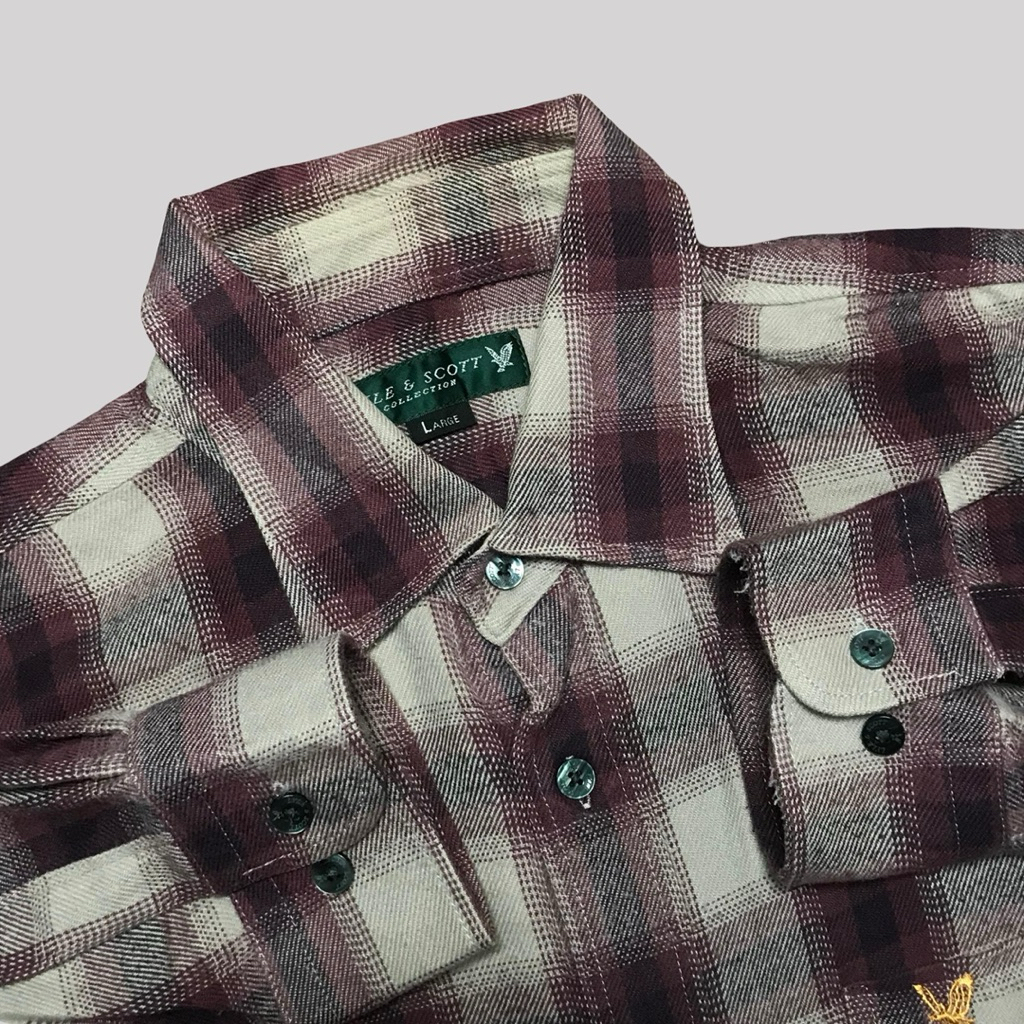 Kemeja Flannel Veterano Lyle & Scott Ungu - L (5)