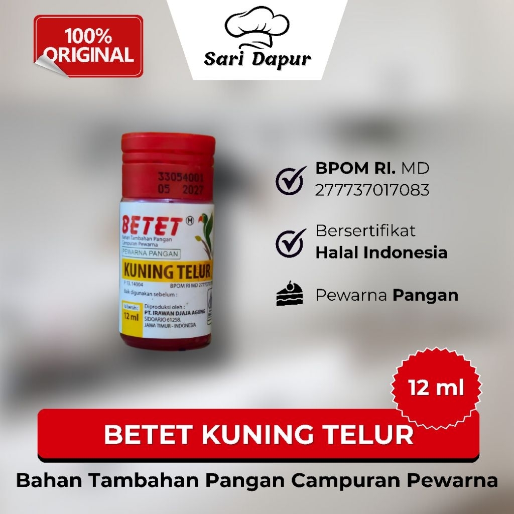 

BETET Pewarna Pangan Kuning Telur 12ml