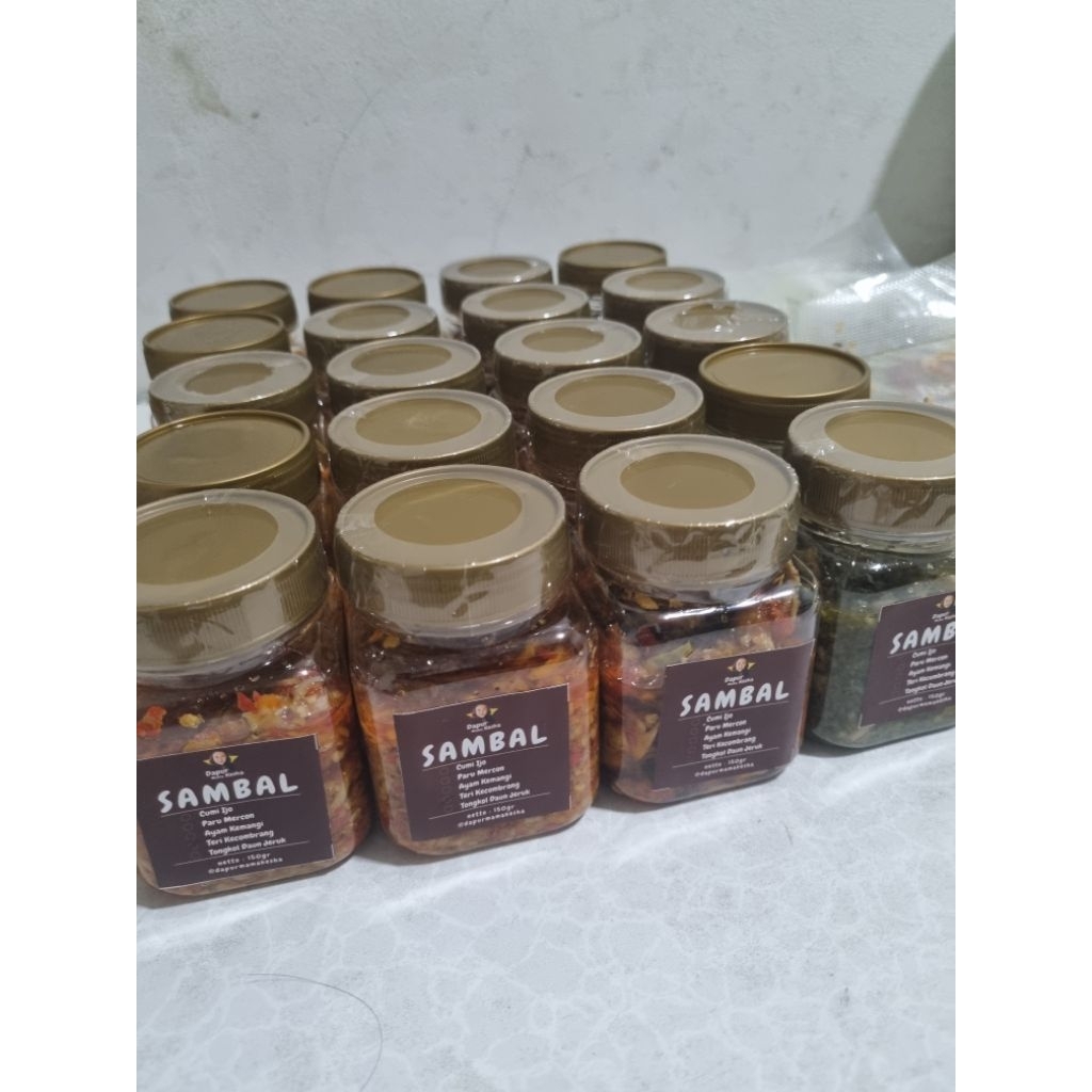 

sambal ayam kemangi. sambal teri kecombrang. sambal cumi asin ijo