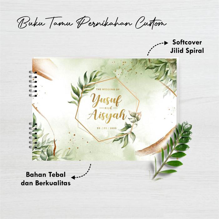 

Buku Tamu Pernikahan Elegan/Wedding Guest Book Kekinian