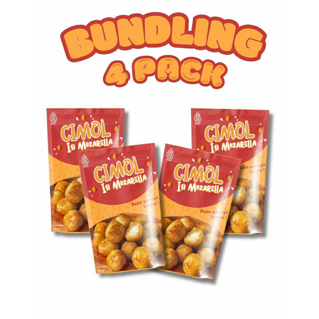 

Paket Mukbang 4 Pack Cimol Bojot Mozzarella Heavenly Food Frozen Instant