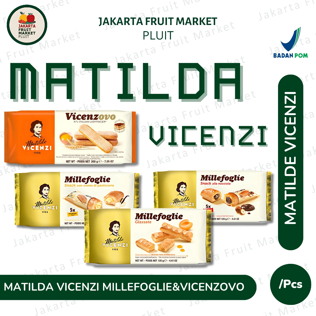 

Vicenzi Matilda Vicenzi Millefoglie & Vicenzovo - Snack Coklat Creamy 250g - Jakarta Fruit Market Pluit - Pcs