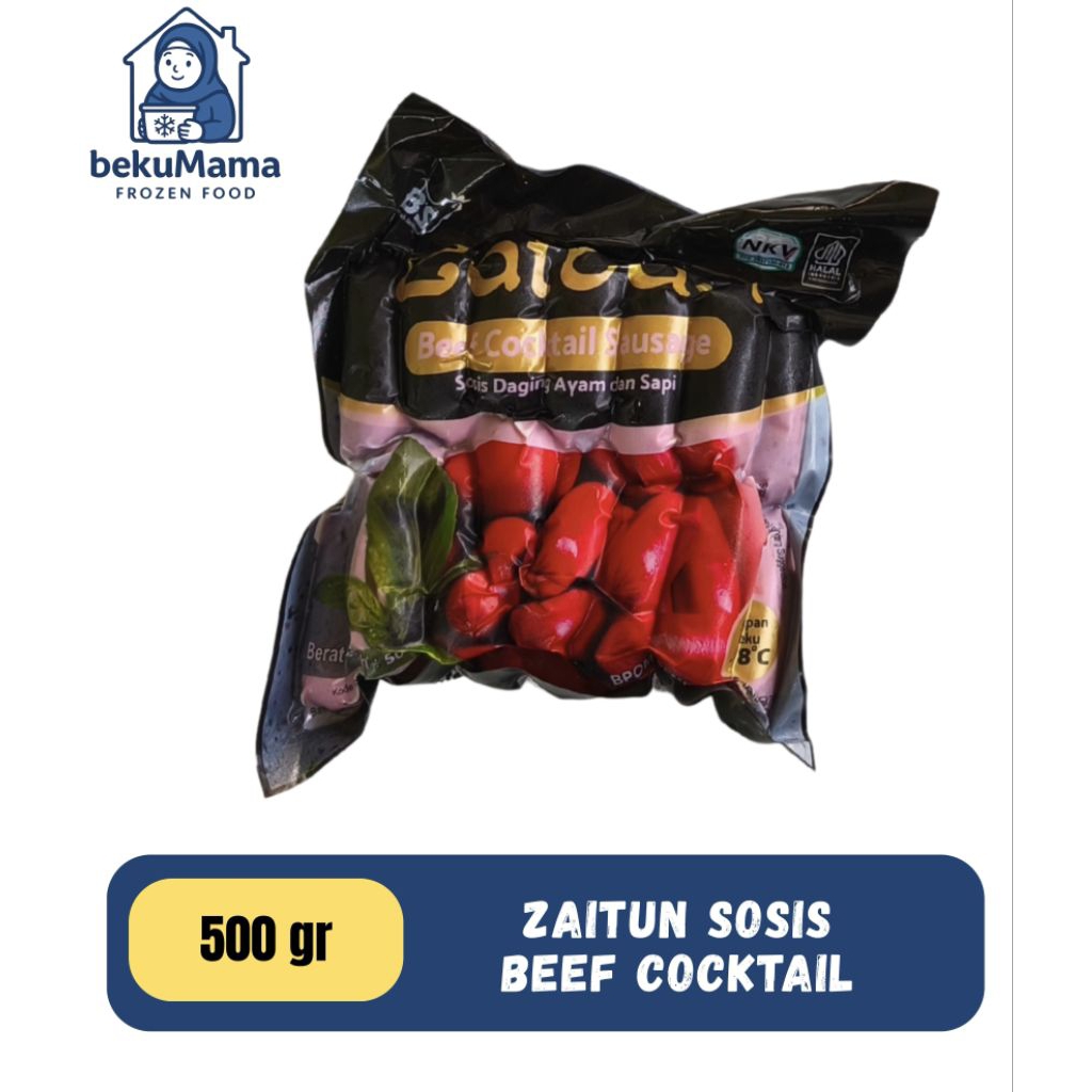 

Zaitun Sosis Sapi Beef Cocktail 500 gr