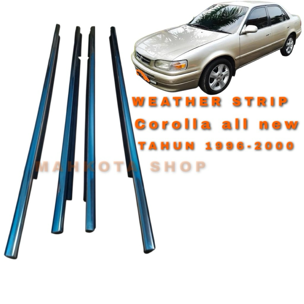 pelipit kaca luar corolla all new lis pintu kaca luar corolla all new 1996-2000