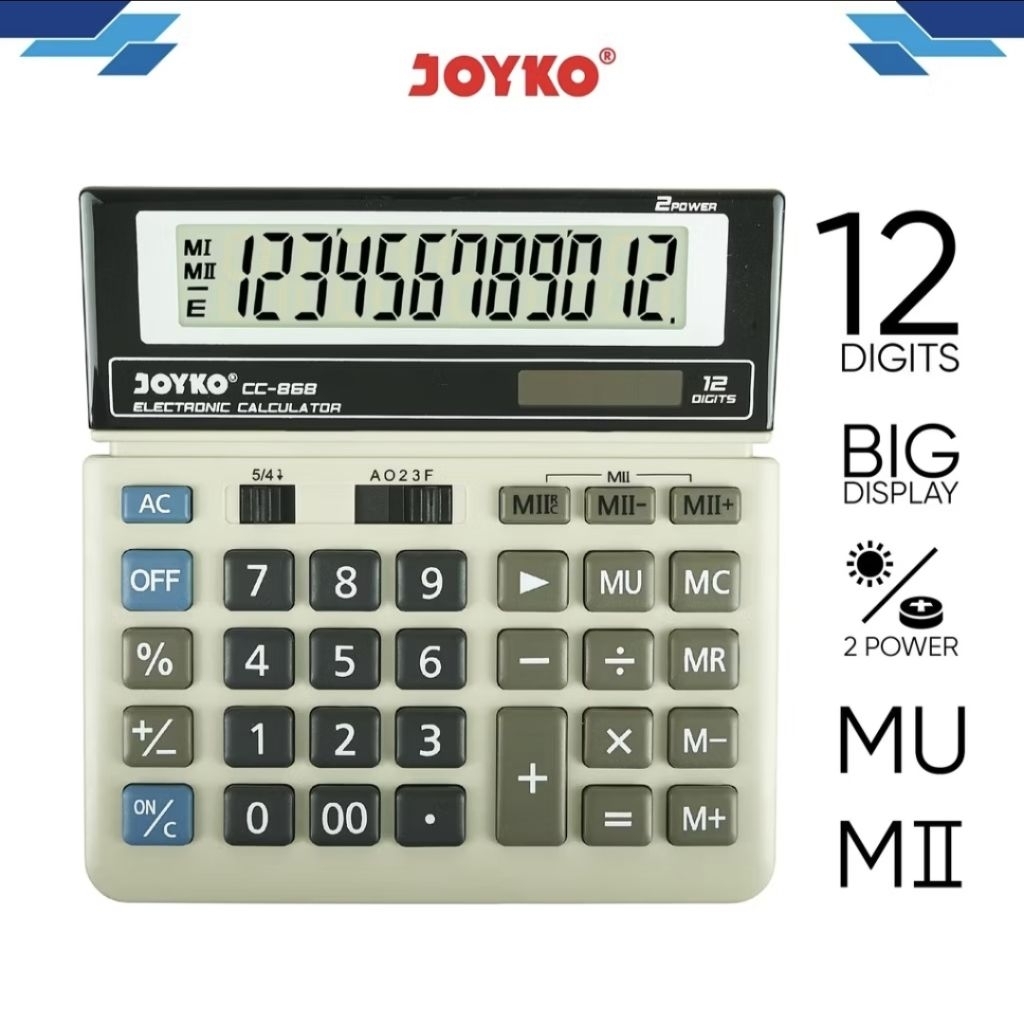 

Joyko Kalkulator CC-868 12 Digit / calculator joyko / mesin hitung