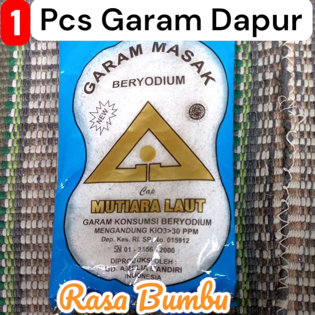 

Garam masak 1 pcs beryodium segiti mas cap mutiara laut