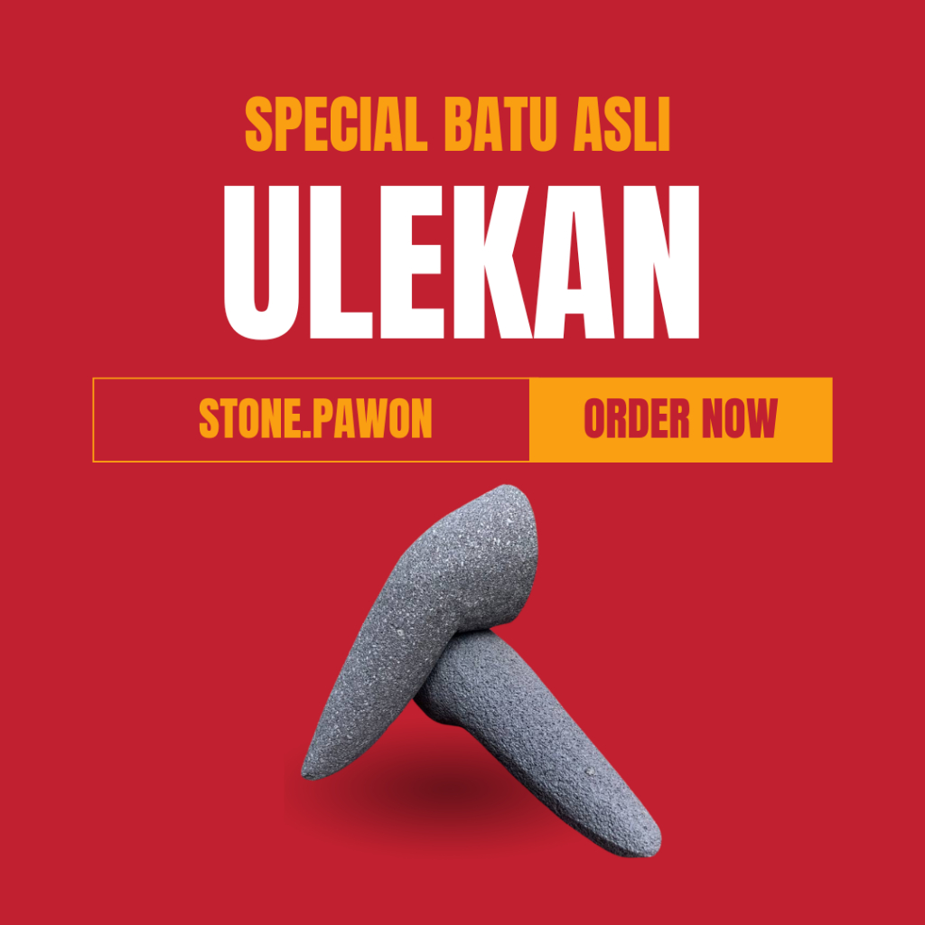 ULEKAN/MUNTHU - COBEK BATU ASLI - TERMURAH - UKURAN SEDANG - BESAR
