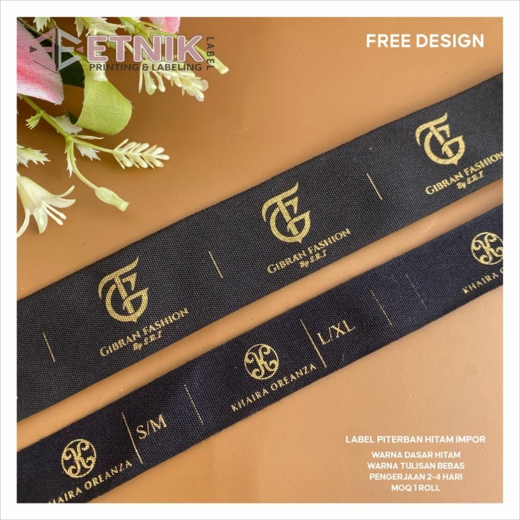 

LABEL PITERBAN HITAM IMFORT(label baju,label katun,label pakaian,free,design