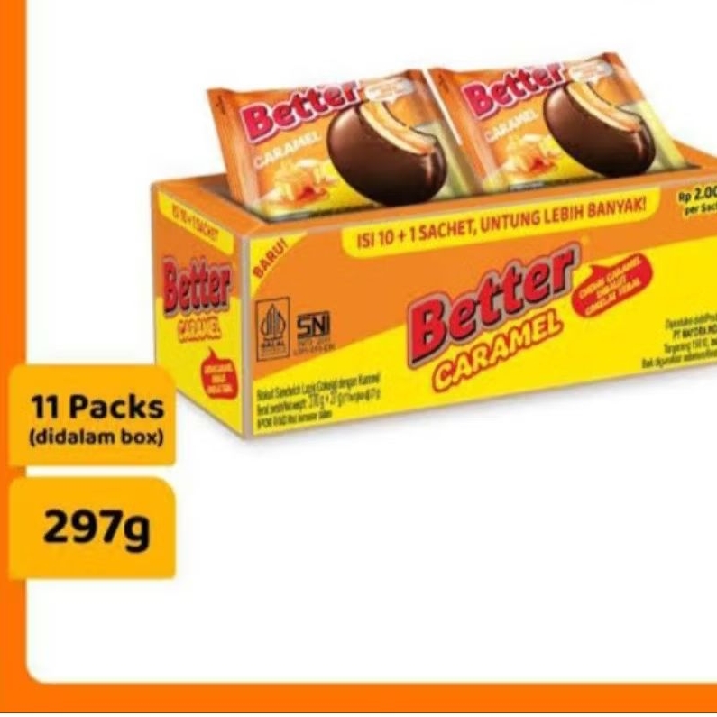 

Better Caramel isi (10+1) 27g terbaru dari MAYORA