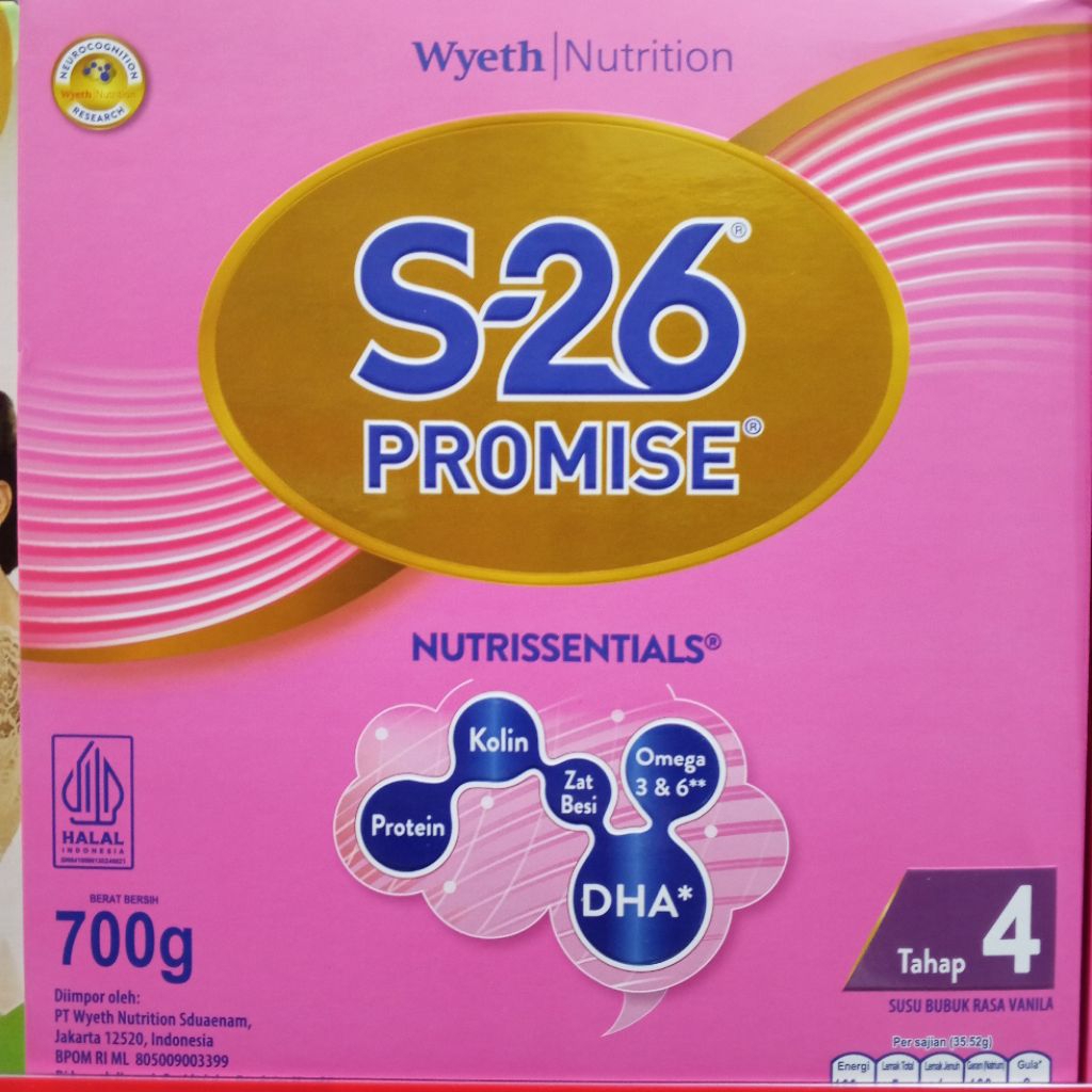 

S-26 Promise Tahap 4 susu Pertumbuhan untuk anak 400g