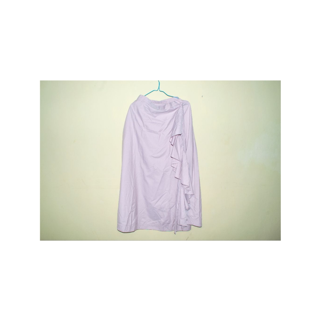 "Lila" Ruffle Skirt - Rok Asimetris Ungu Lilac-preloved riamiranda