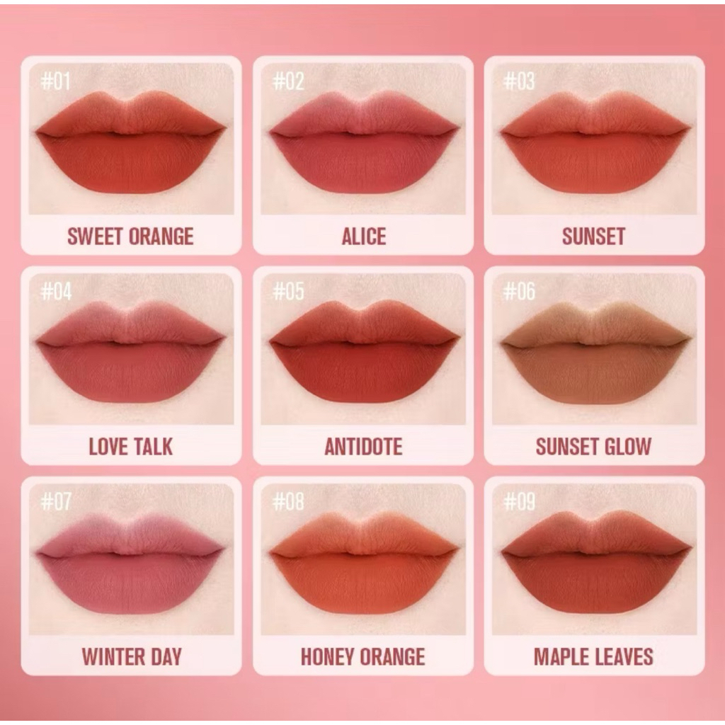 SANIYE 9 Warna Matte Velvet Lipstik K2021