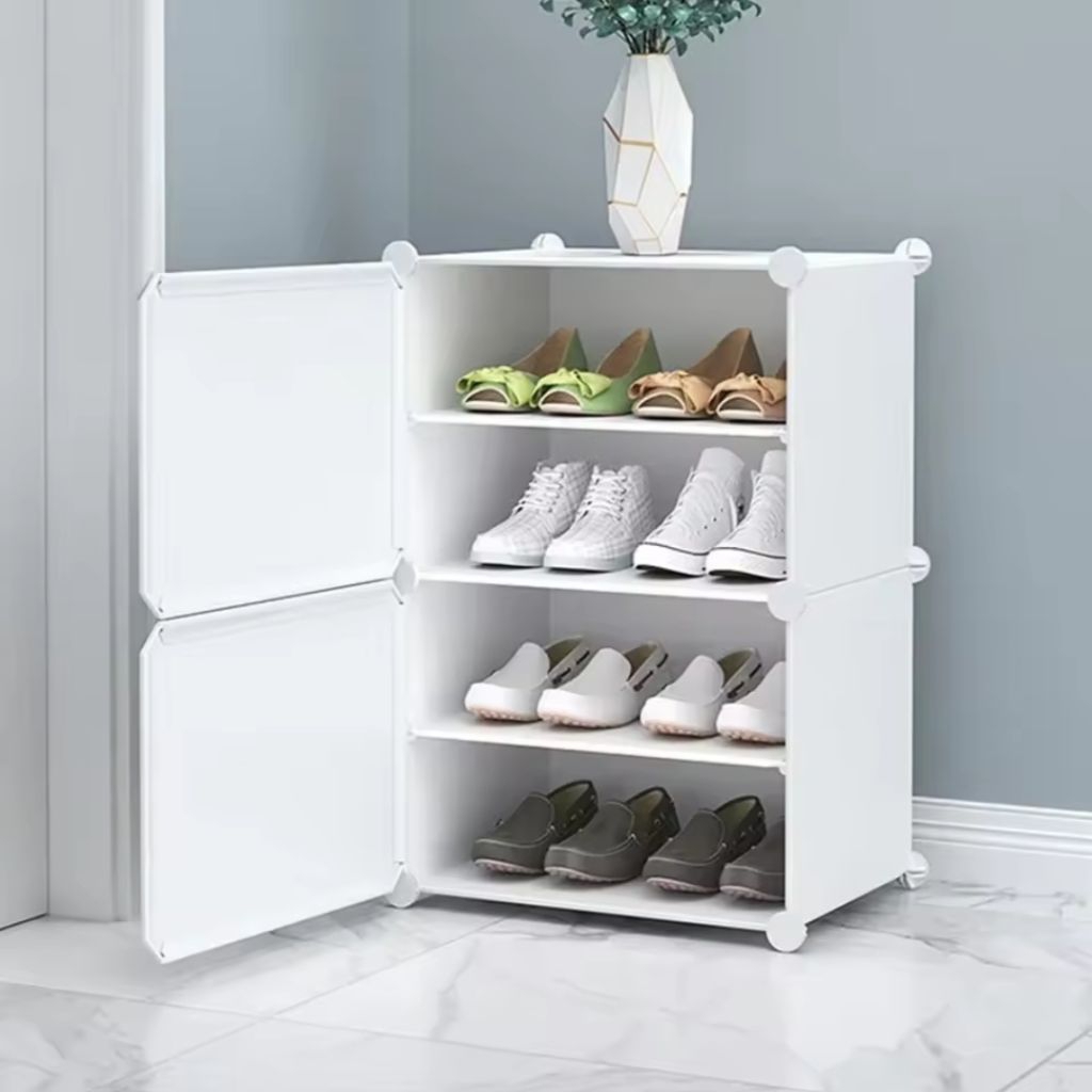 M1 - Lemari Sepatu Plastik Tertutup 4 Susun Pekanbaru