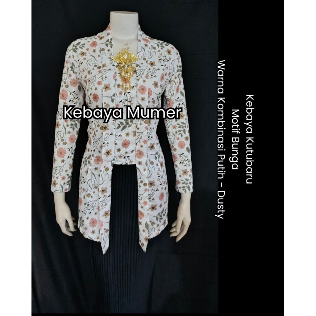 Kebaya Floral Jadul Kebaya Tradisional Kutubaru  Bunga Kartini Jadi. Kebaya Bunga Bunga