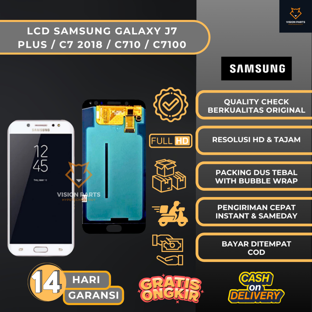 LCD TOUCHSCREEN SAMSUNG GALAXY J7 PLUS C7 2018 C710 C7100 OLED ORIGINAL