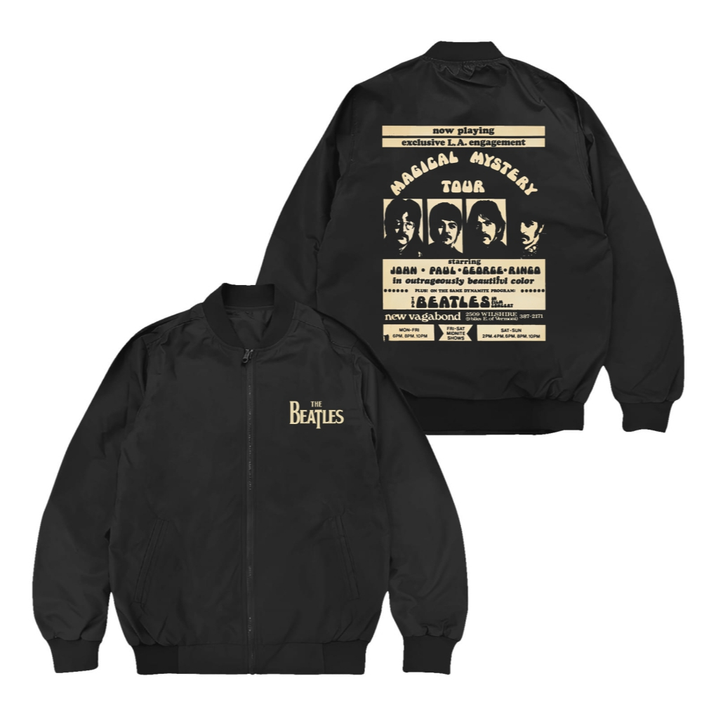 Seishin Bomber The Beatles Magical Mystery black jacket unisex